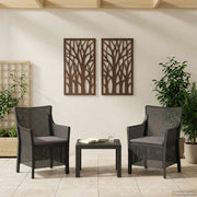 Loungeset 2 persoons antraciet PP