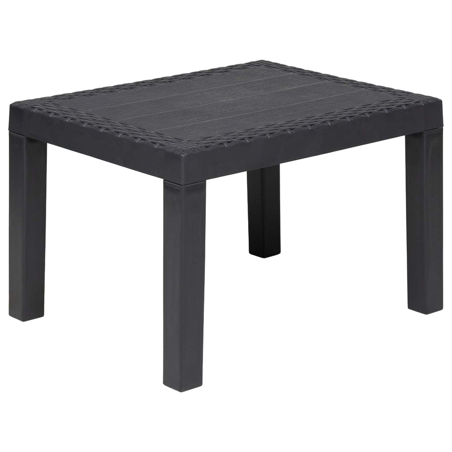 Loungeset met kussen 3 pcs Antracietkleurig PP
