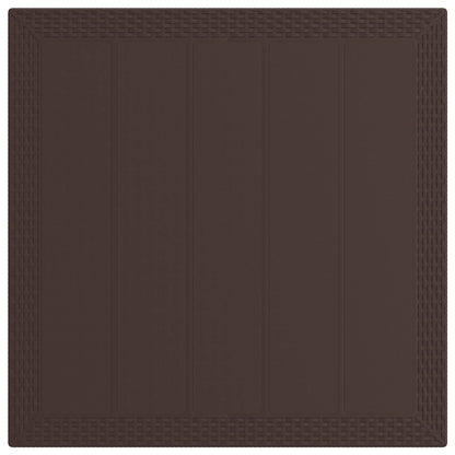 Tuin eettafelset met kussen 3 pcs Bruin en crèmekleurig PP