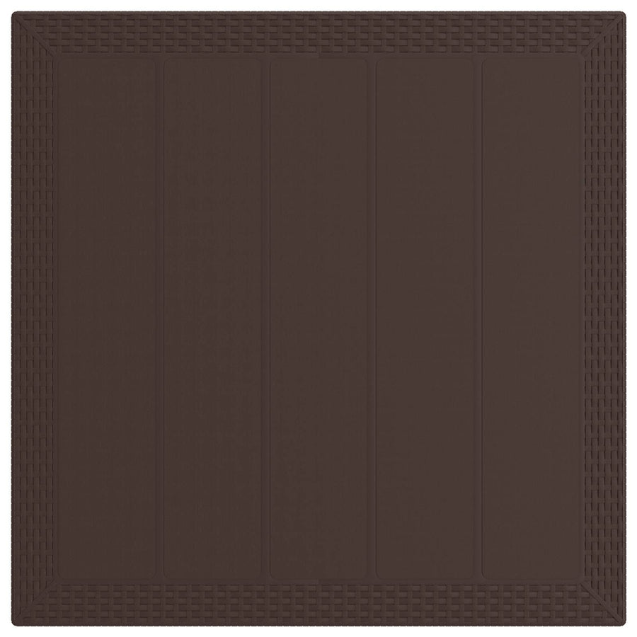 Tuin eettafelset met kussen 3 pcs Bruin en Taupe PP