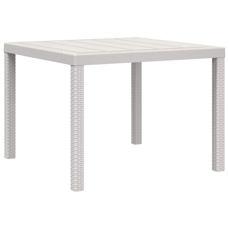 Tuin eettafelset met kussen 3 pcs Wit en crèmekleurig PP
