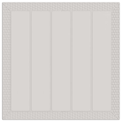 Tuin eettafelset met kussen 3 pcs Wit en Taupe PP