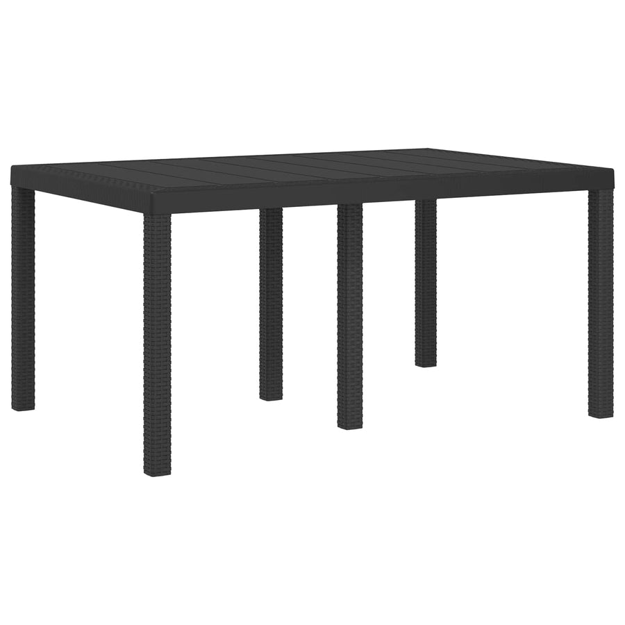 Tuin eettafelset met kussen 5 pcs Antraciet- en crèmekleurig PP