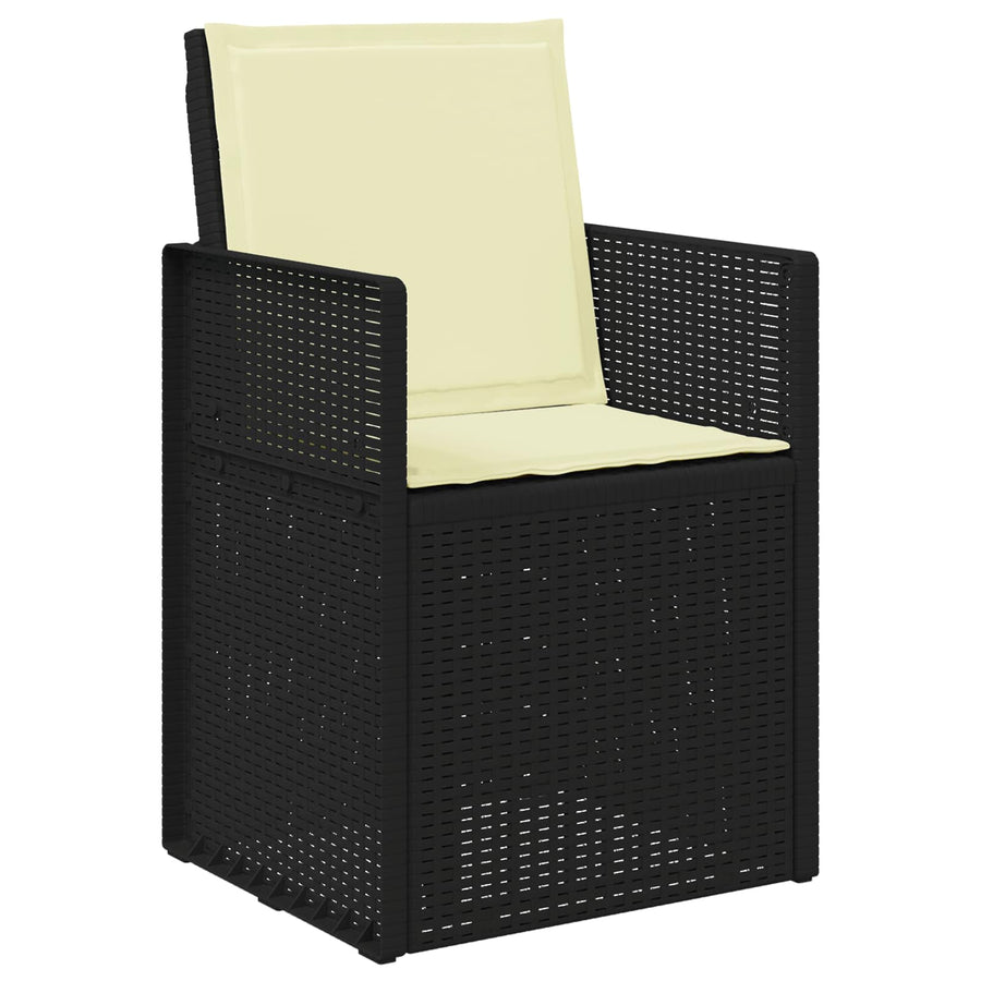 Tuin eettafelset met kussen 5 pcs Antraciet- en crèmekleurig PP