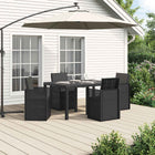 Garden dining set with cushion 5 pcs Anthracite PP