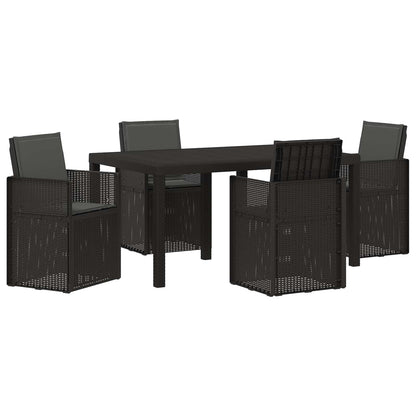 Tuin eettafelset met kussen 5 pcs Antracietkleurig PP