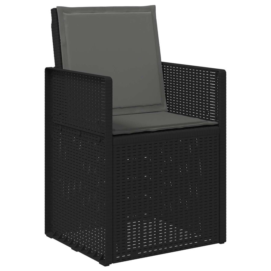 Tuin eettafelset met kussen 5 pcs Antracietkleurig PP