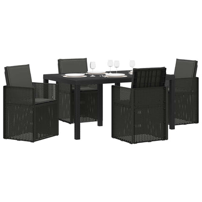 Tuin eettafelset met kussen 5 pcs Antracietkleurig PP