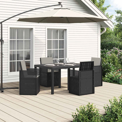 Tuin eettafelset met kussen 5 pcs Anthraciet en Lichtgrijs PP