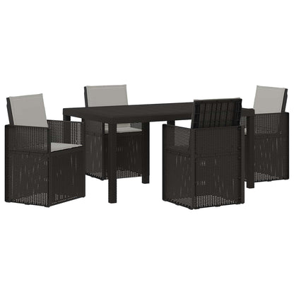 Tuin eettafelset met kussen 5 pcs Anthraciet en Lichtgrijs PP