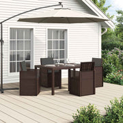 Tuin eettafelset 150x100x73 cm bruin antraciet