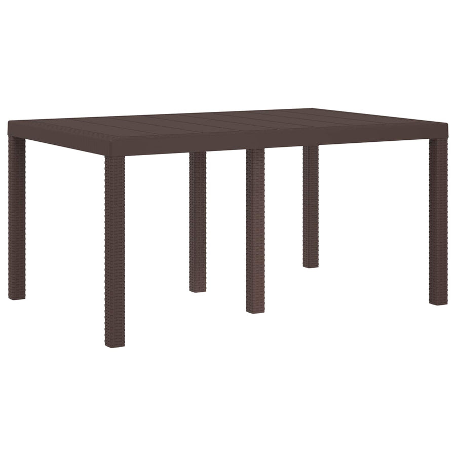 Tuin eettafelset met kussen 5 pcs Bruin en Taupe PP