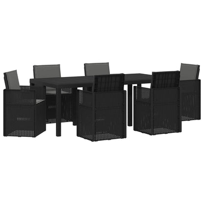 Tuin eettafelset met kussen 7 pcs Antracietkleurig PP