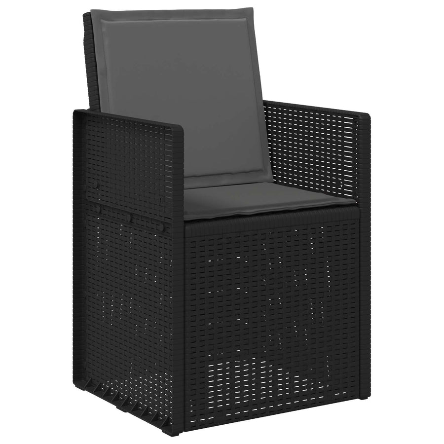 Tuin eettafelset met kussen 7 pcs Antracietkleurig PP