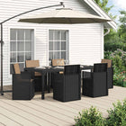 Garden Dining Set with Cushions 7 pcs Anthracite and Taupe PP