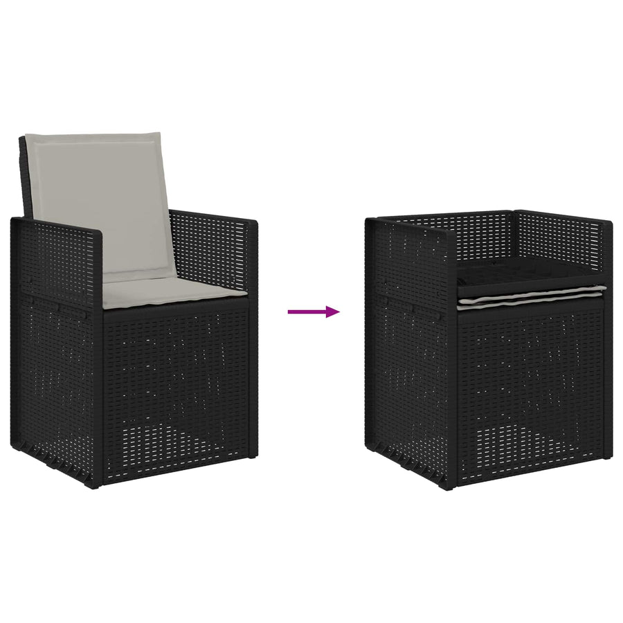 Tuin eettafelset met kussen 7 pcs Anthraciet en Lichtgrijs PP