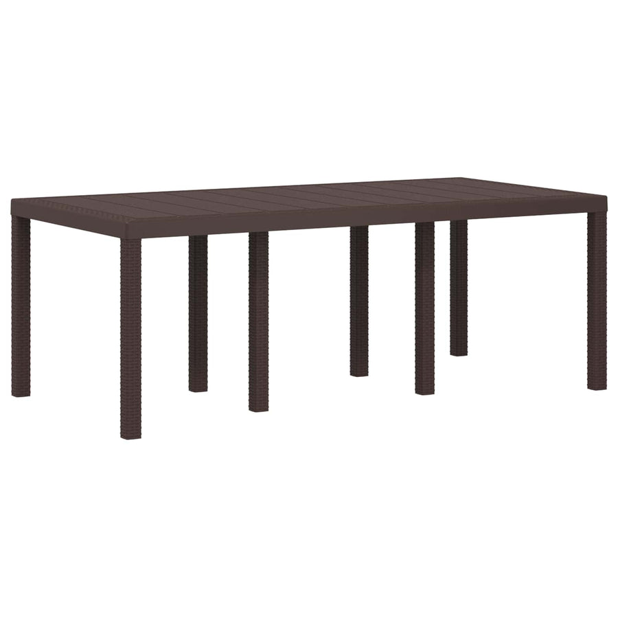 Tuin eettafelset met kussen 7 pcs Bruin en antracietkleurig PP