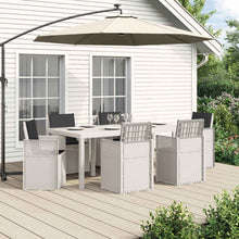 Tuin eettafelset met kussen 7 pcs Wit en antracietkleurig PP