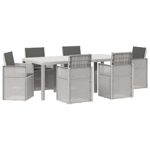 Tuin eettafelset met kussen 7 pcs Wit en antracietkleurig PP