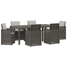 Tuin eettafelset met kussen 7 pcs Lichtgrijs PP