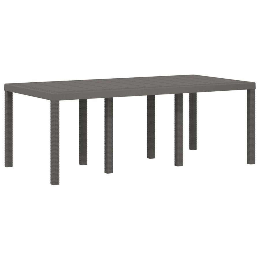 Tuin eettafelset met kussen 7 pcs Lichtgrijs PP