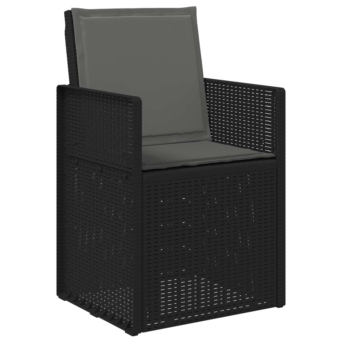 Tuin eettafelset met kussen 9 pcs Antracietkleurig PP