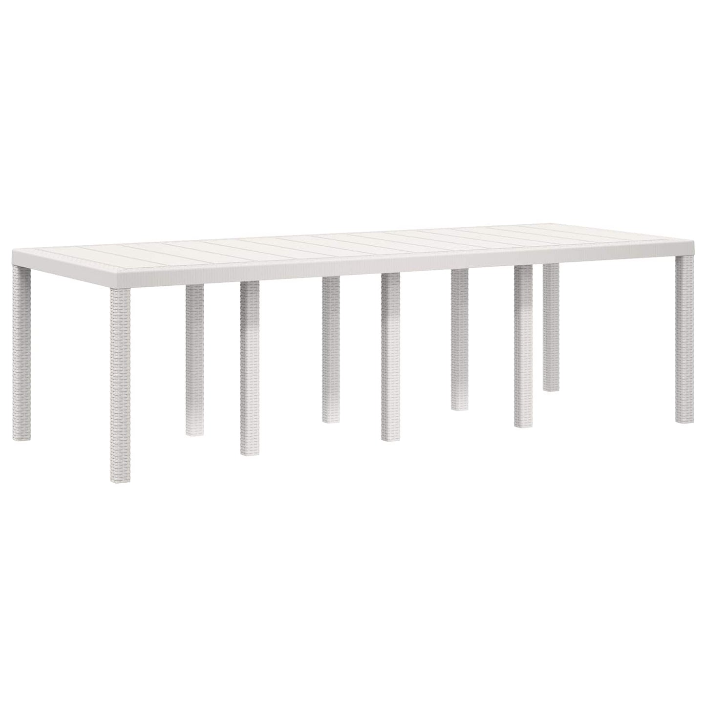 Tuin eettafelset 9 st Wit en Taupe PP