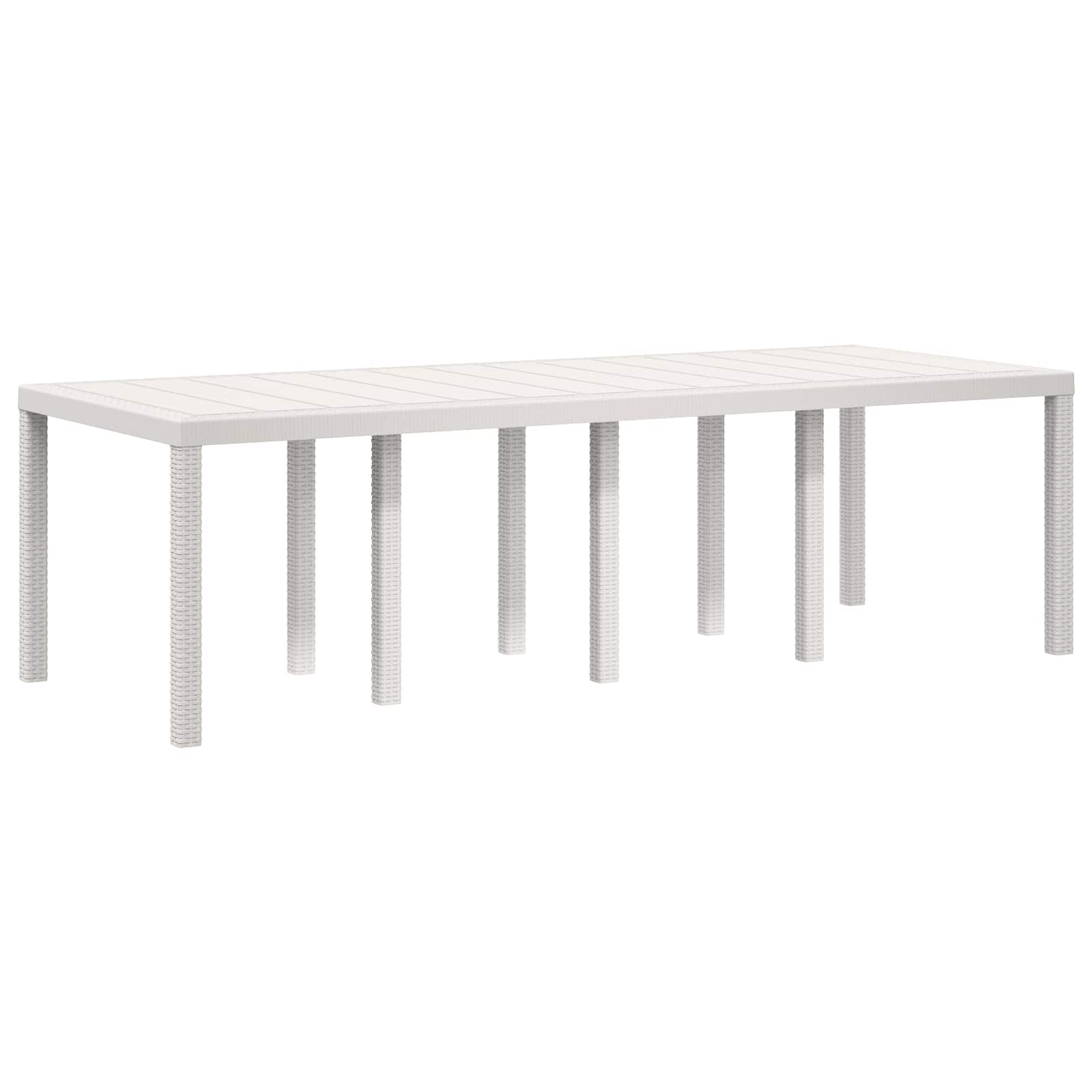 Tuin eettafelset 9 st Wit en Taupe PP