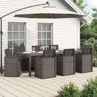 Tuin eettafelset 9 pcs Lichtgrijs en antracietkleurig PP