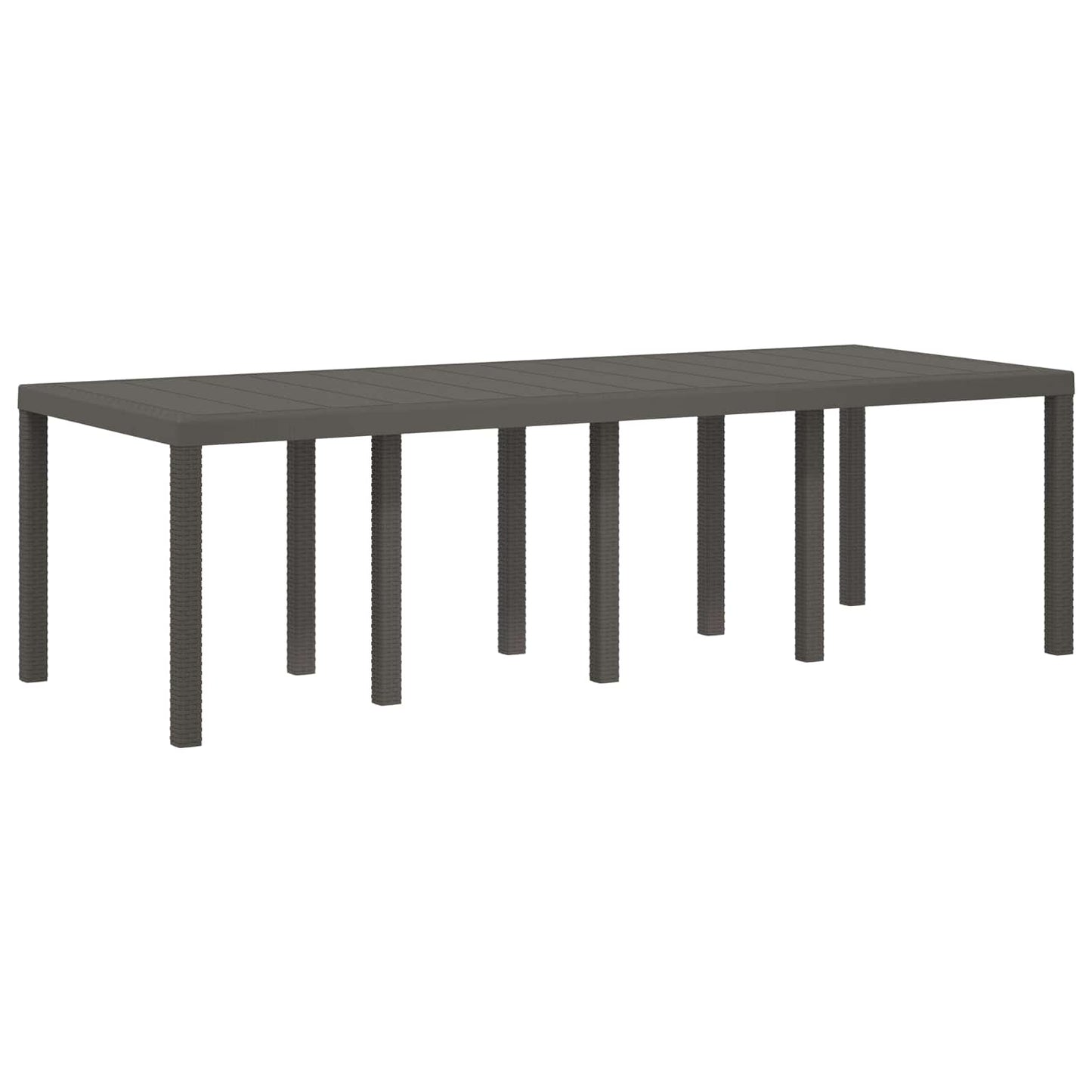 Tuin eettafelset 9 pcs Lichtgrijs en antracietkleurig PP