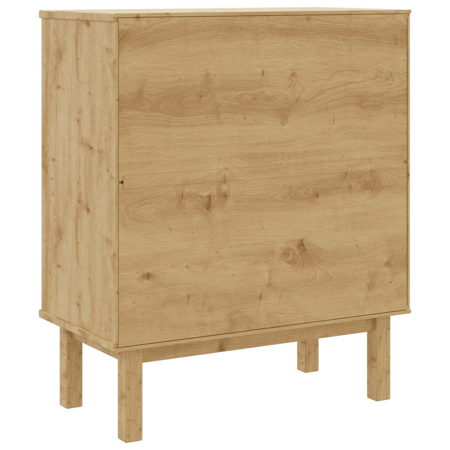 Ladekast OTTA Zwart 76,5 x 39,5 x 90 cm Massief grenenhout