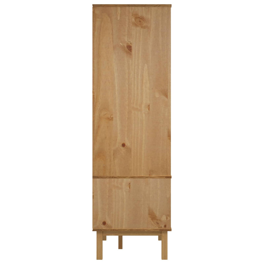 Kledingkast OTTA Zwart 76,5 x 53 x 172 cm Massief grenenhout