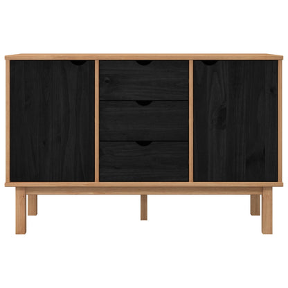 Dressoir OTTA Zwart 113,5 x 43 x 73 cm Massief grenenhout