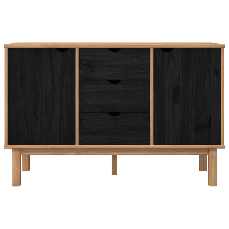 Dressoir OTTA Zwart 113,5 x 43 x 73 cm Massief grenenhout