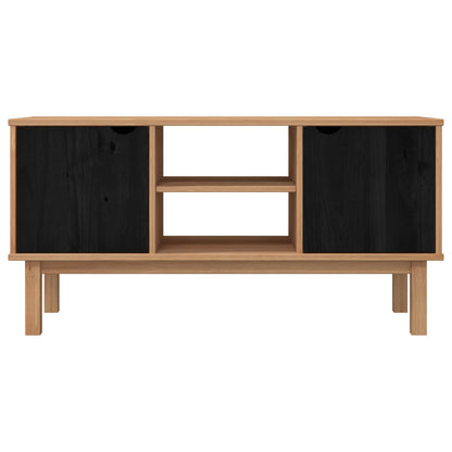 TV-standaard OTTA 113,5 x 43 x 57 cm Zwart Massief grenenhout