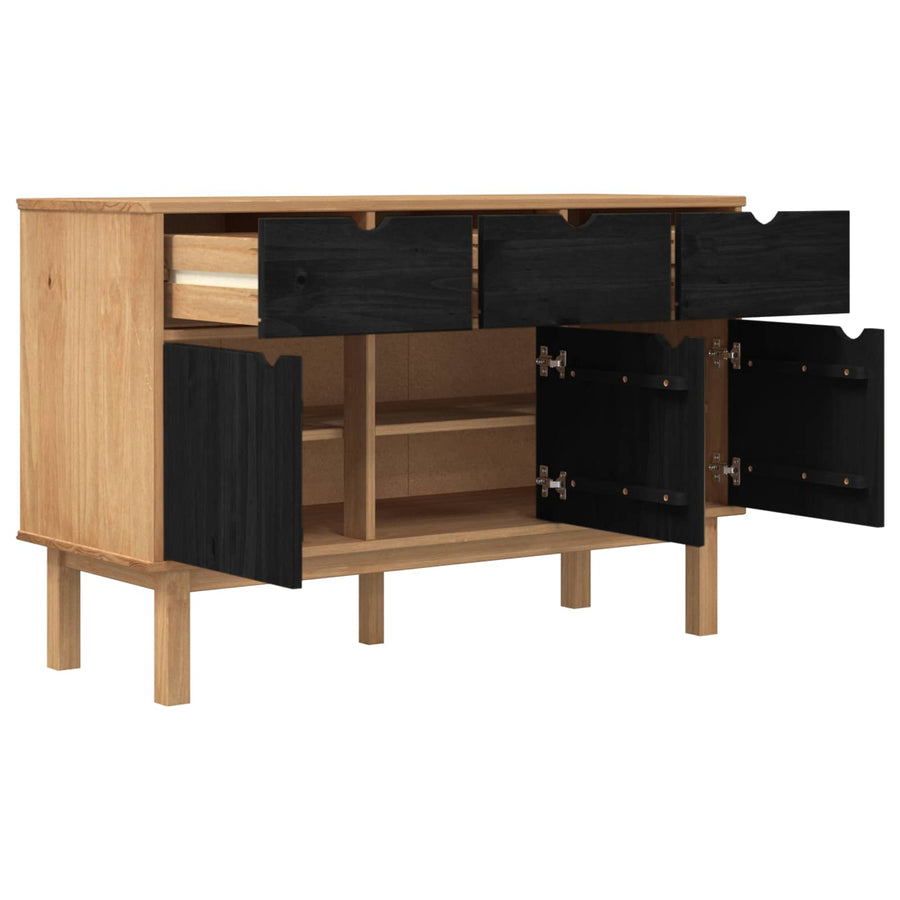 Dressoir OTTA Bruin en zwart 114 x 43 x 73,5 cm