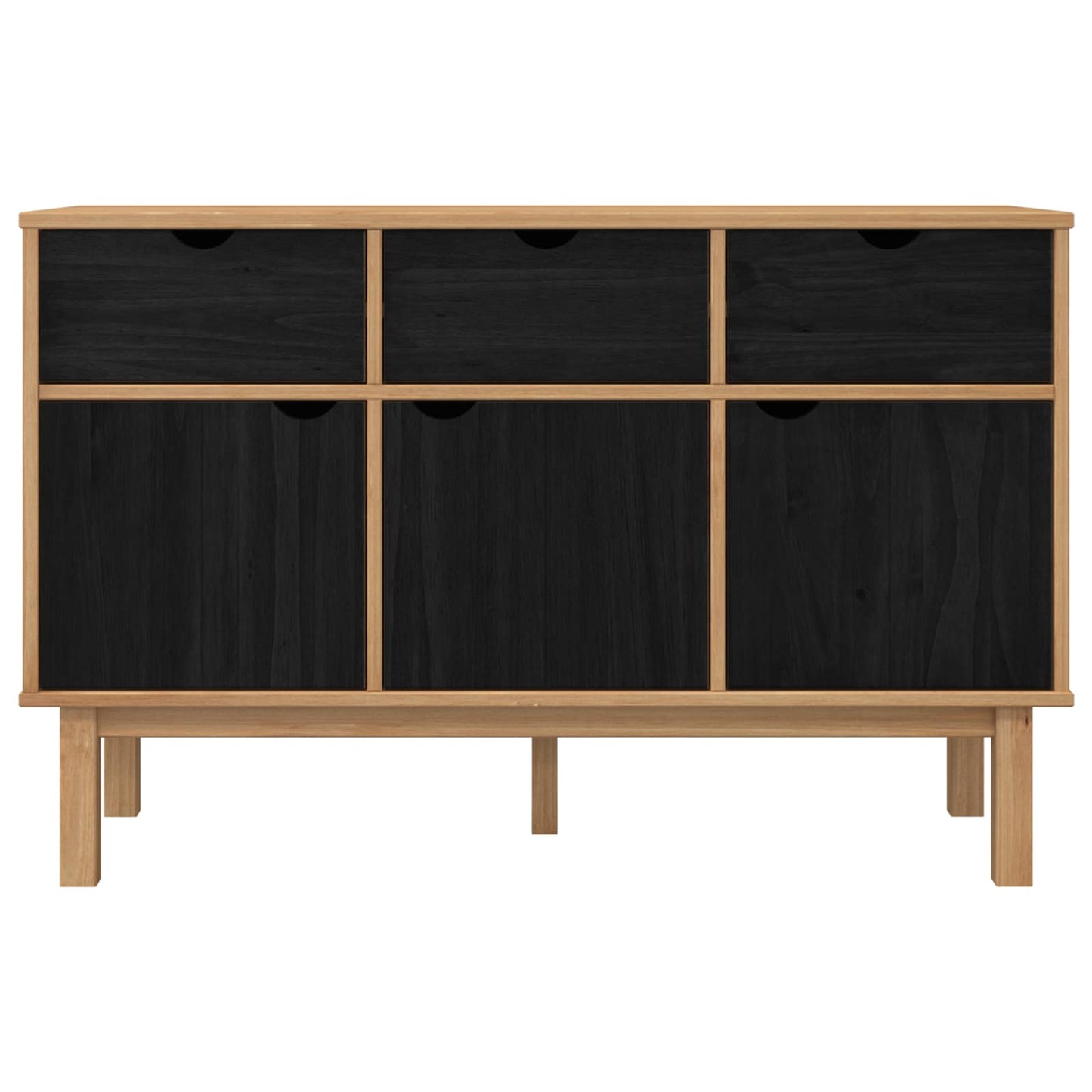 Dressoir OTTA Bruin en zwart 114 x 43 x 73,5 cm