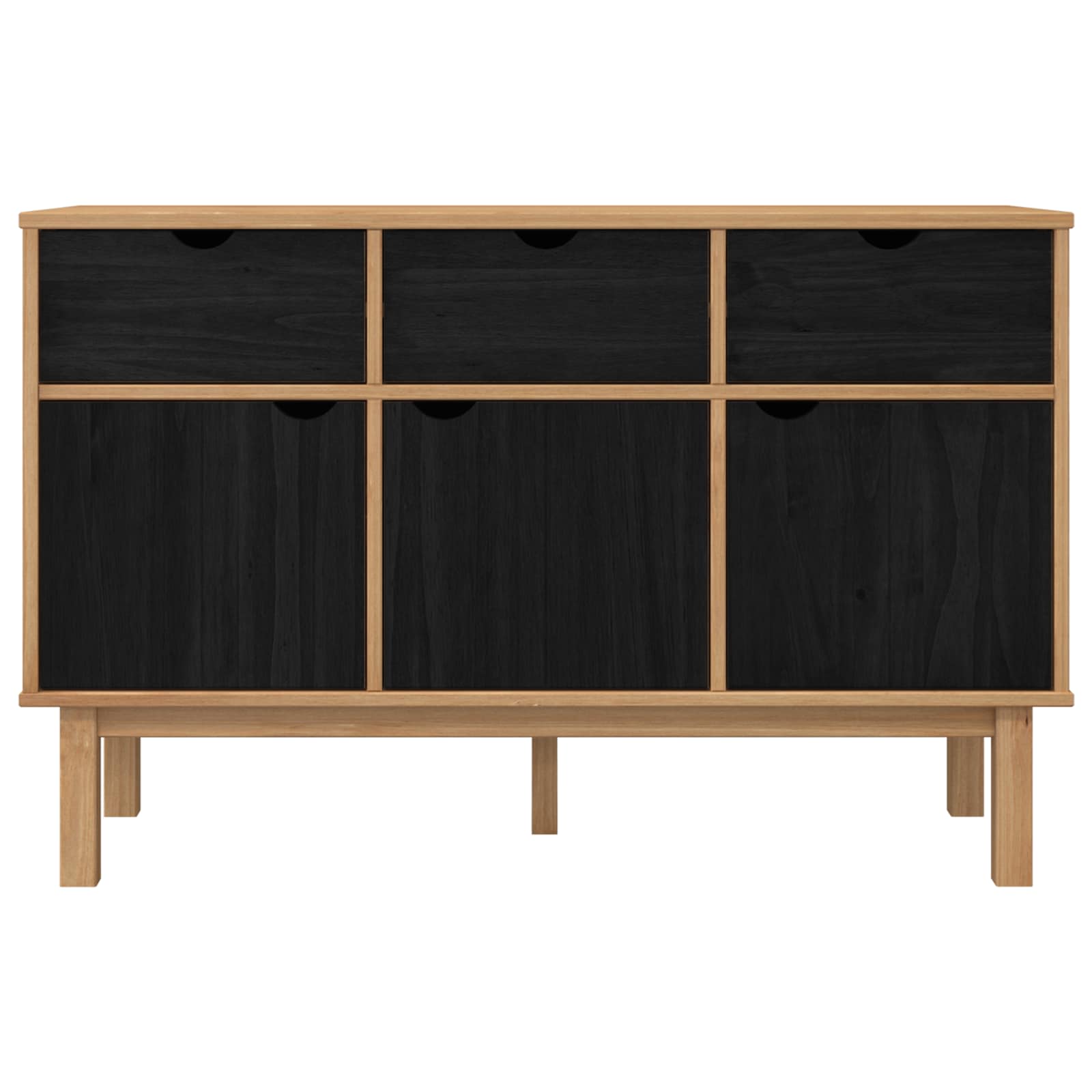 Dressoir OTTA Bruin en zwart 114 x 43 x 73,5 cm