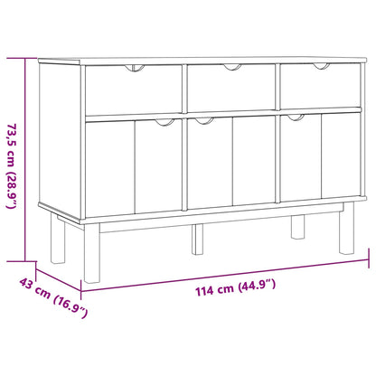 Dressoir OTTA Bruin en zwart 114 x 43 x 73,5 cm