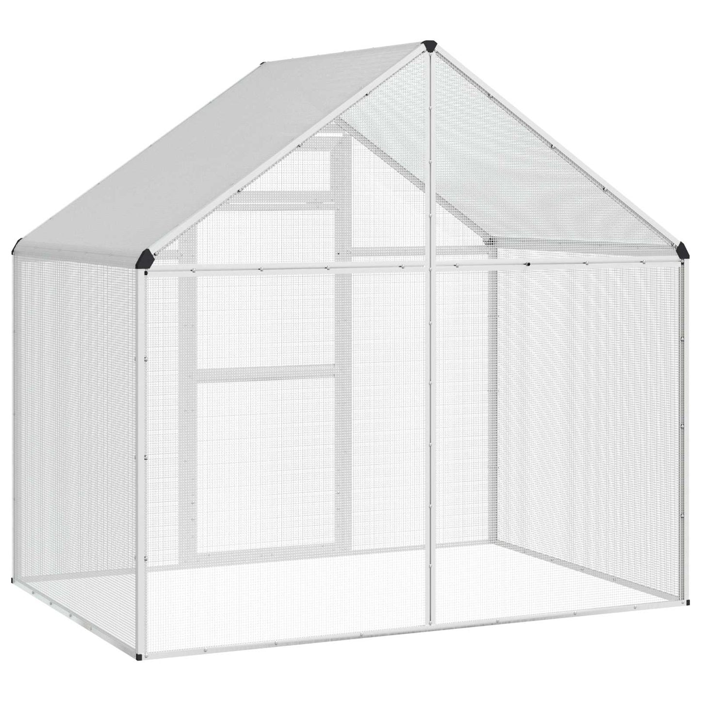 Vogelkooi Zilverkleurig 181,5 x 110,5 x 173,5 cm