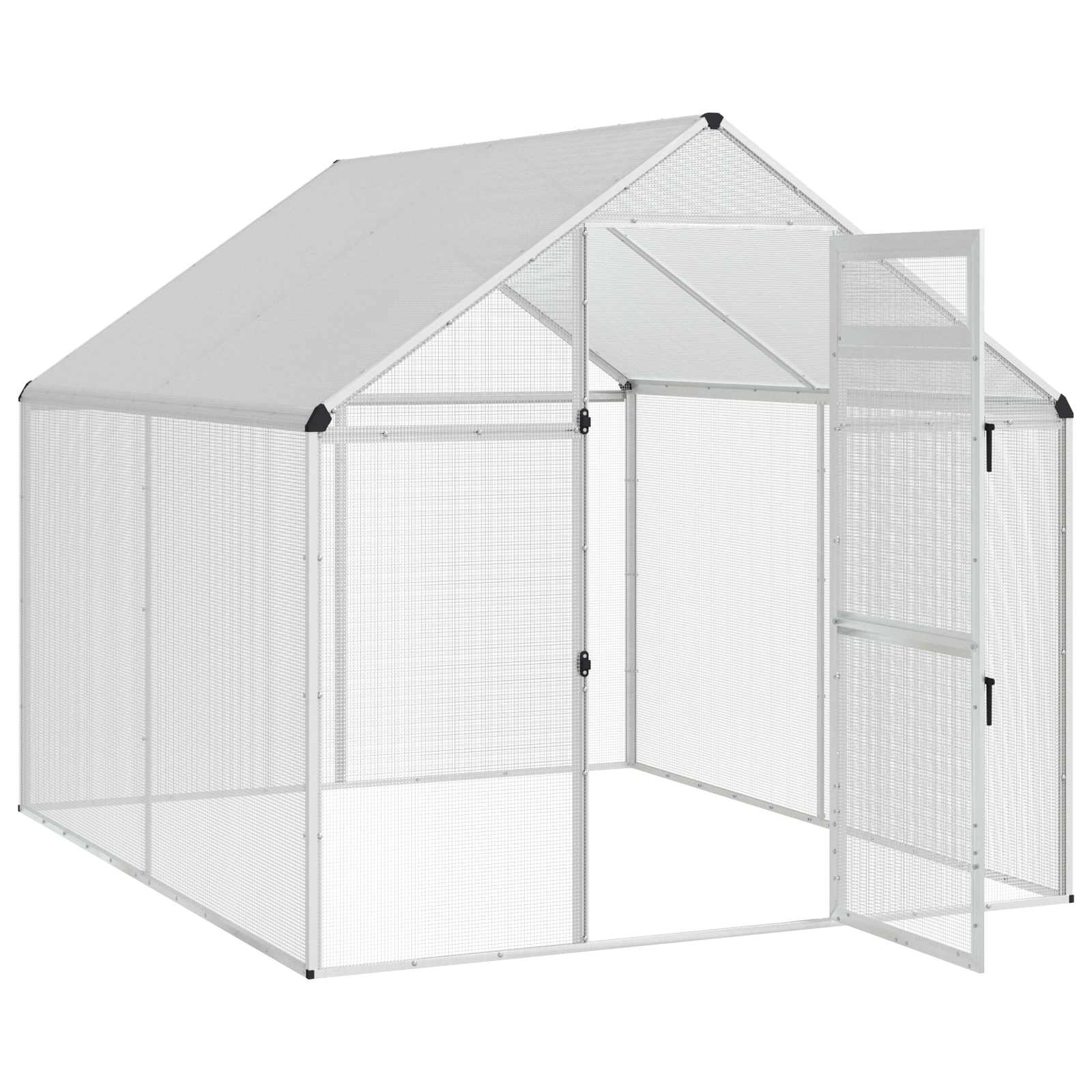 Vogelkooi Zilverkleurig 181,5 x 221 x 173,5 cm