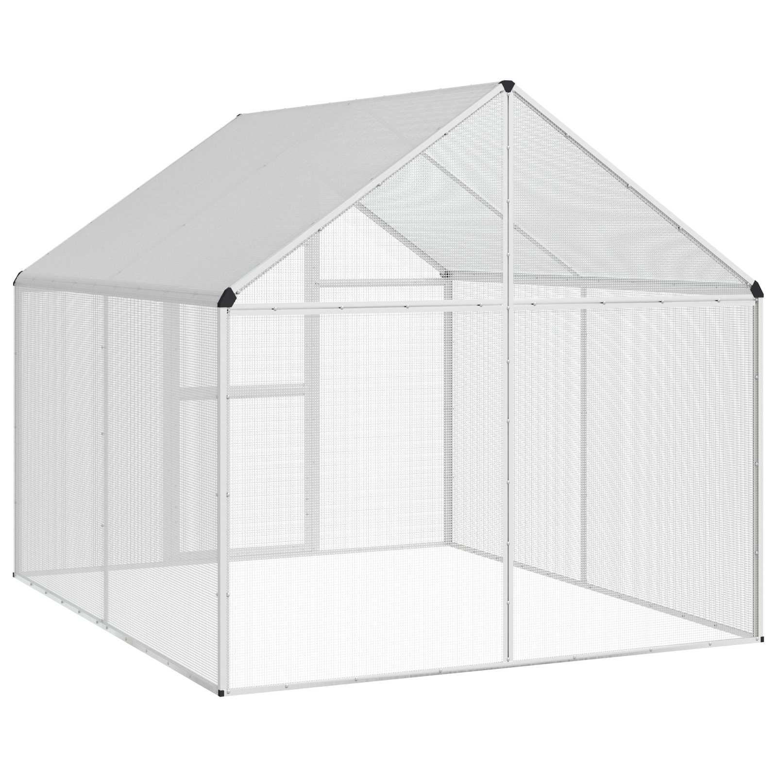 Vogelkooi Zilverkleurig 181,5 x 221 x 173,5 cm