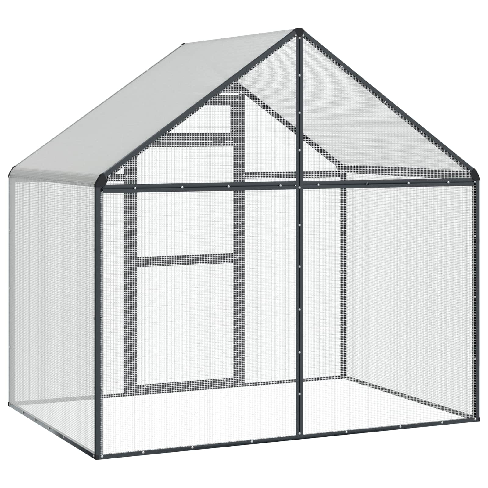 Vogelkooi Antracietkleurig 181,5 x 110,5 x 173,5 cm
