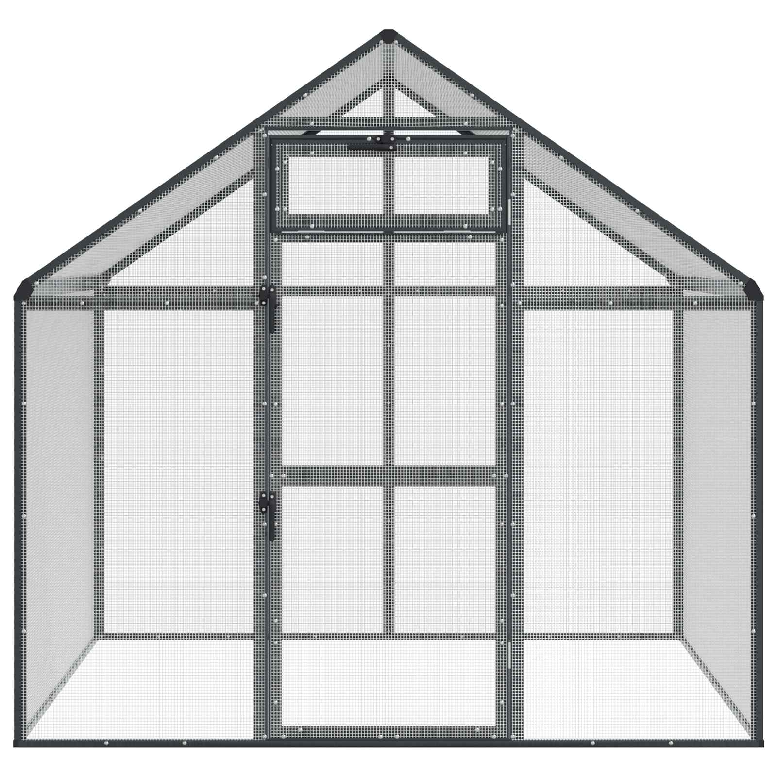 Vogelkooi Antracietkleurig 181,5 x 110,5 x 173,5 cm