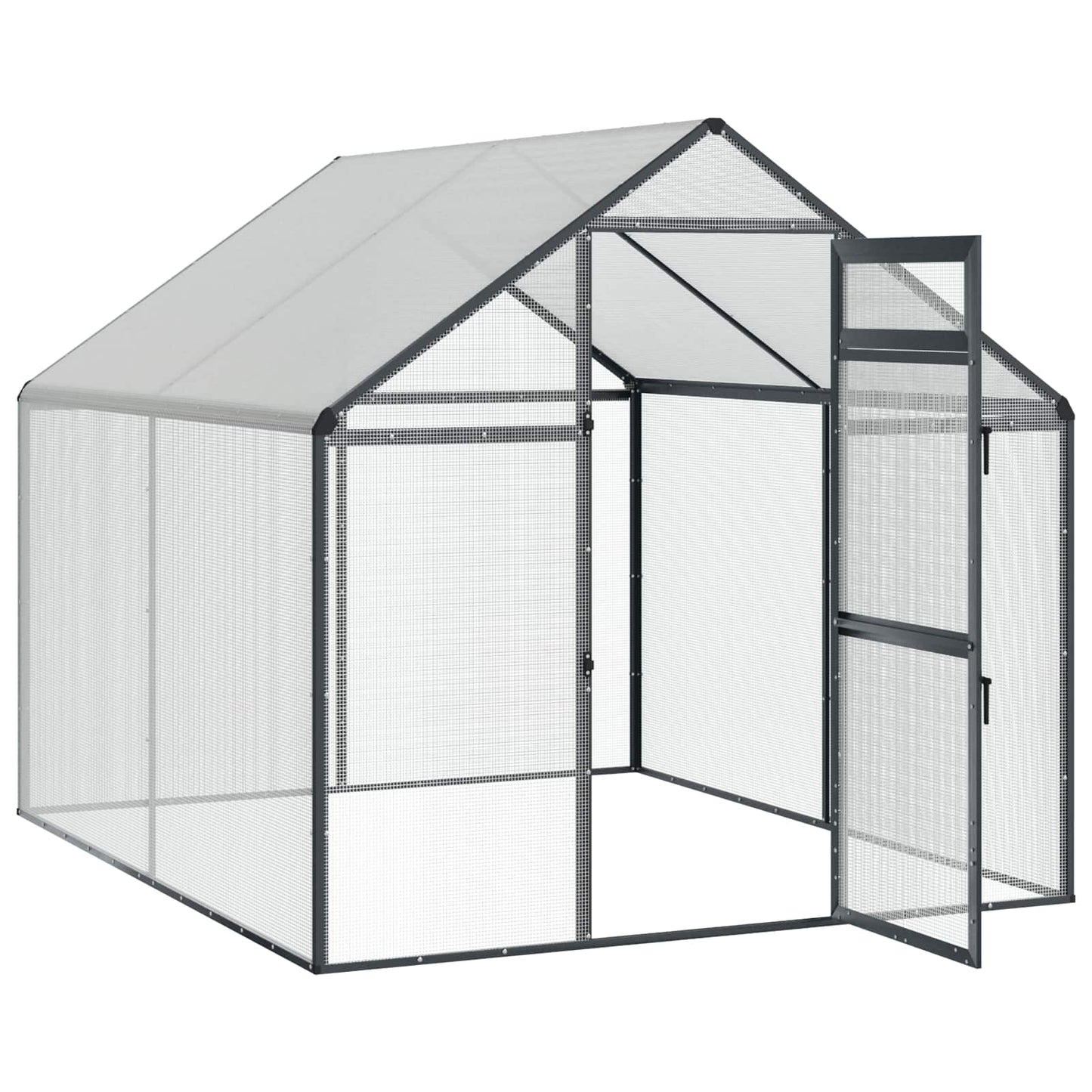 Vogelkooi Antracietkleurig 181,5 x 221 x 173,5 cm