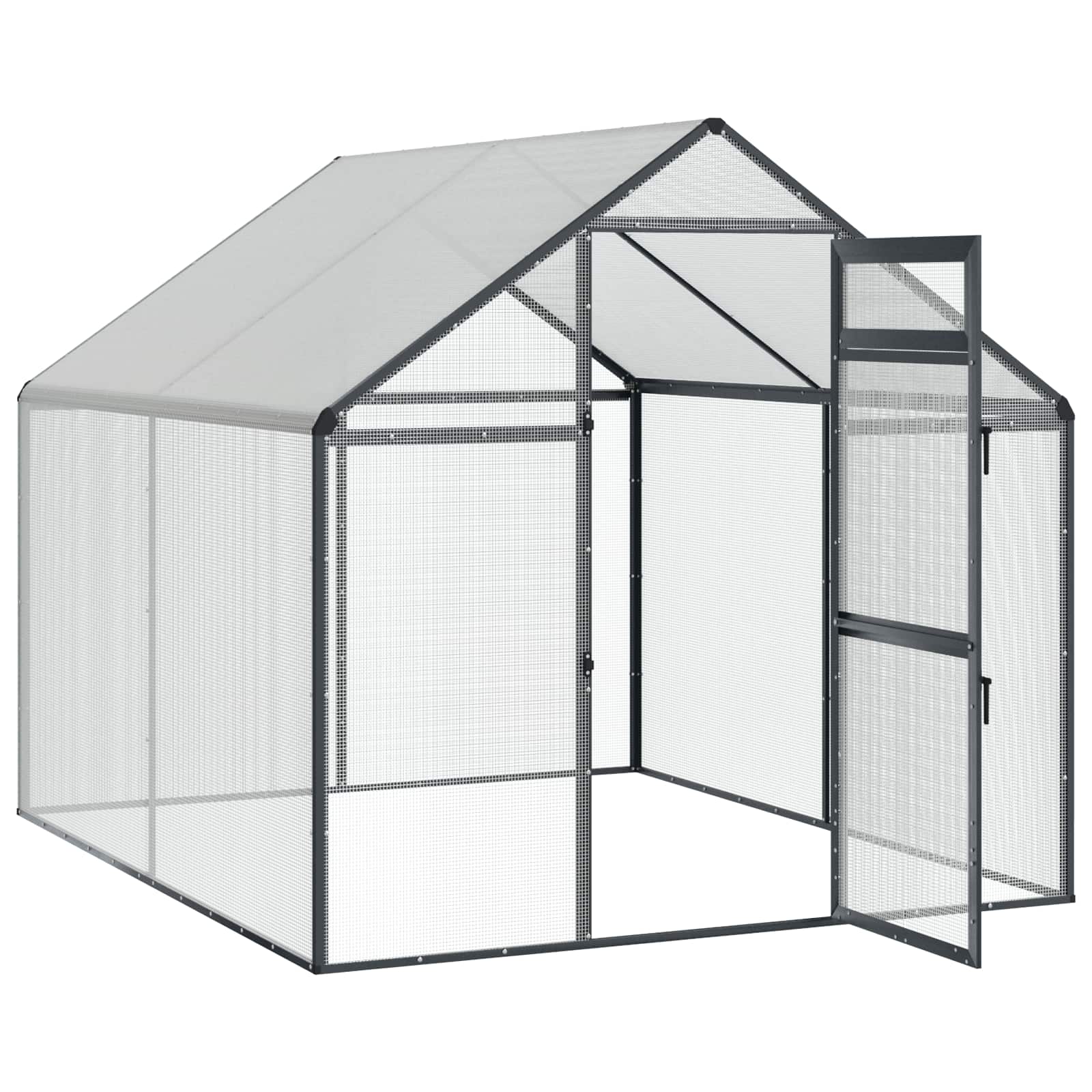 Vogelkooi Antracietkleurig 181,5 x 221 x 173,5 cm