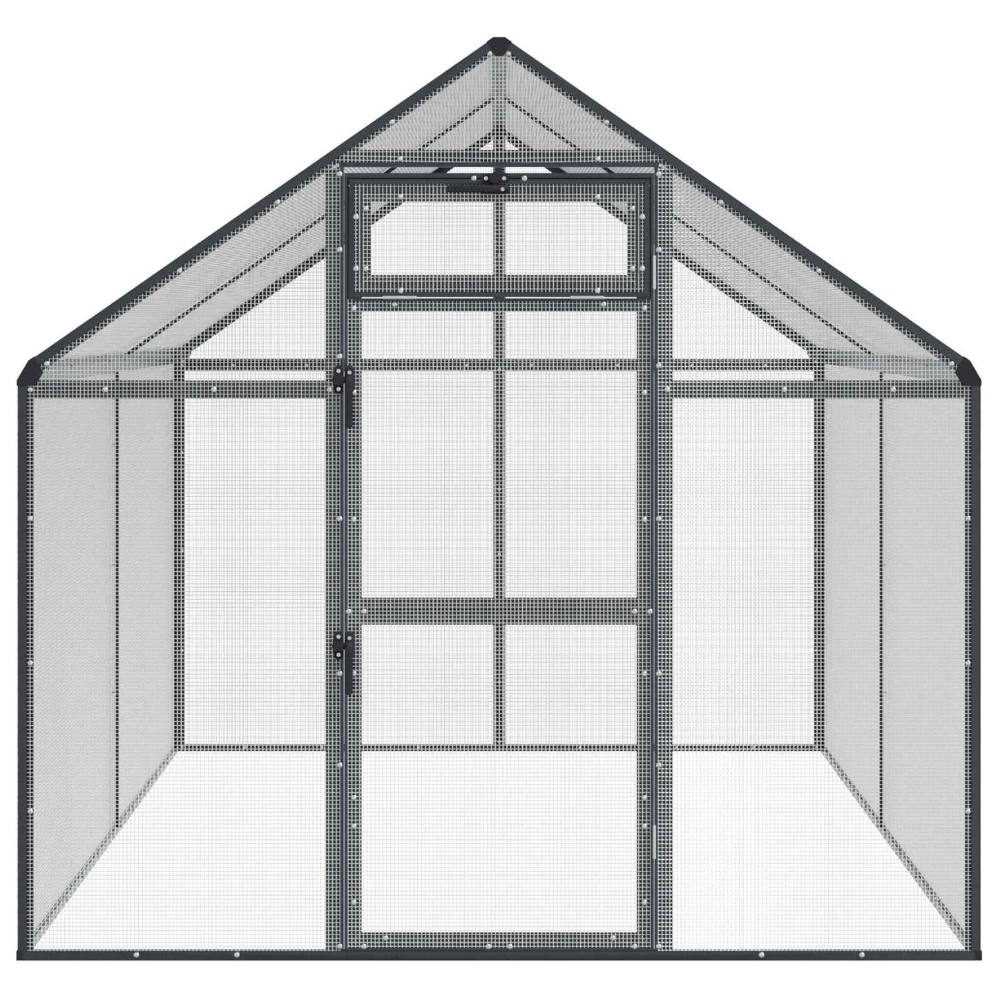 Vogelkooi Antracietkleurig 181,5 x 221 x 173,5 cm
