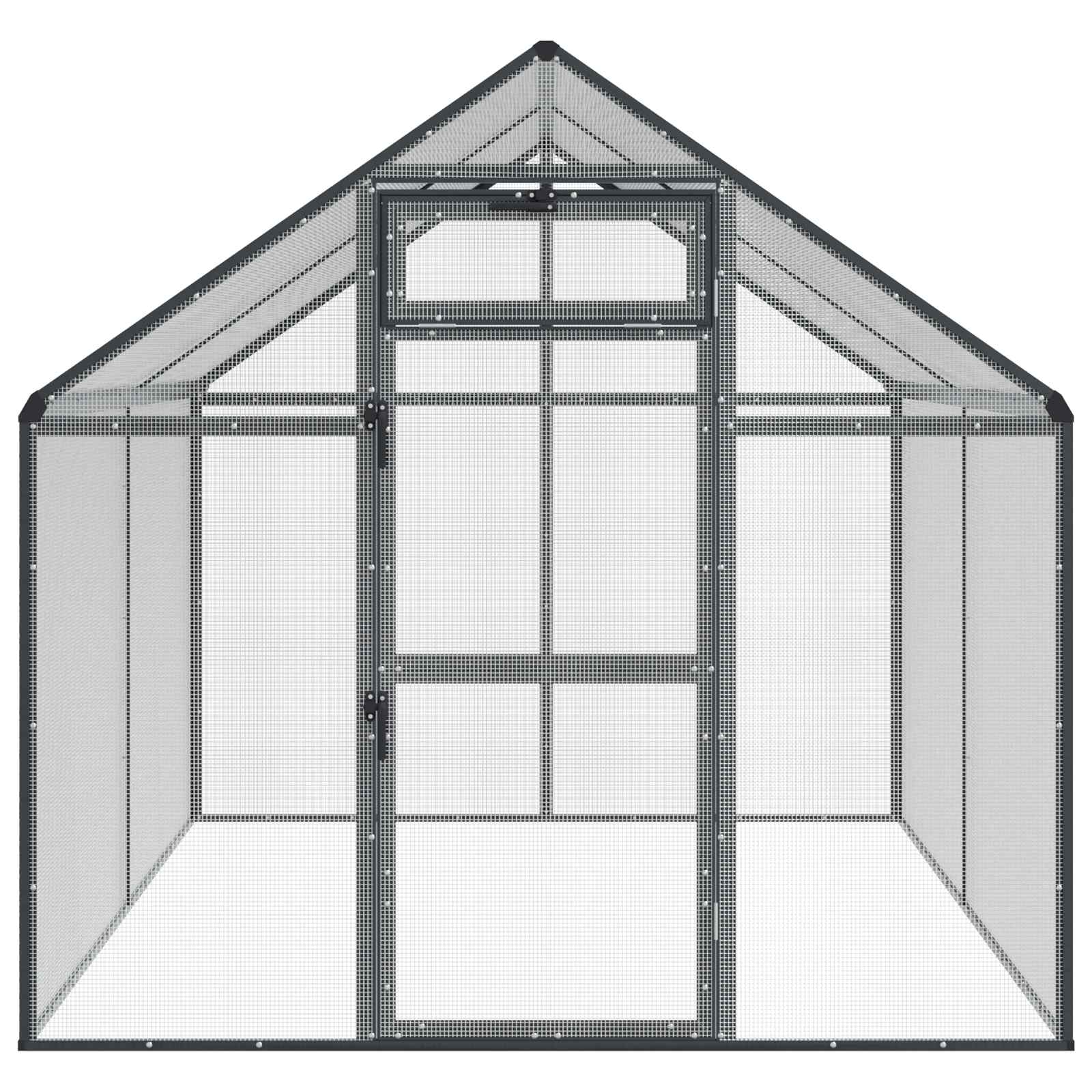 Vogelkooi Antracietkleurig 181,5 x 221 x 173,5 cm