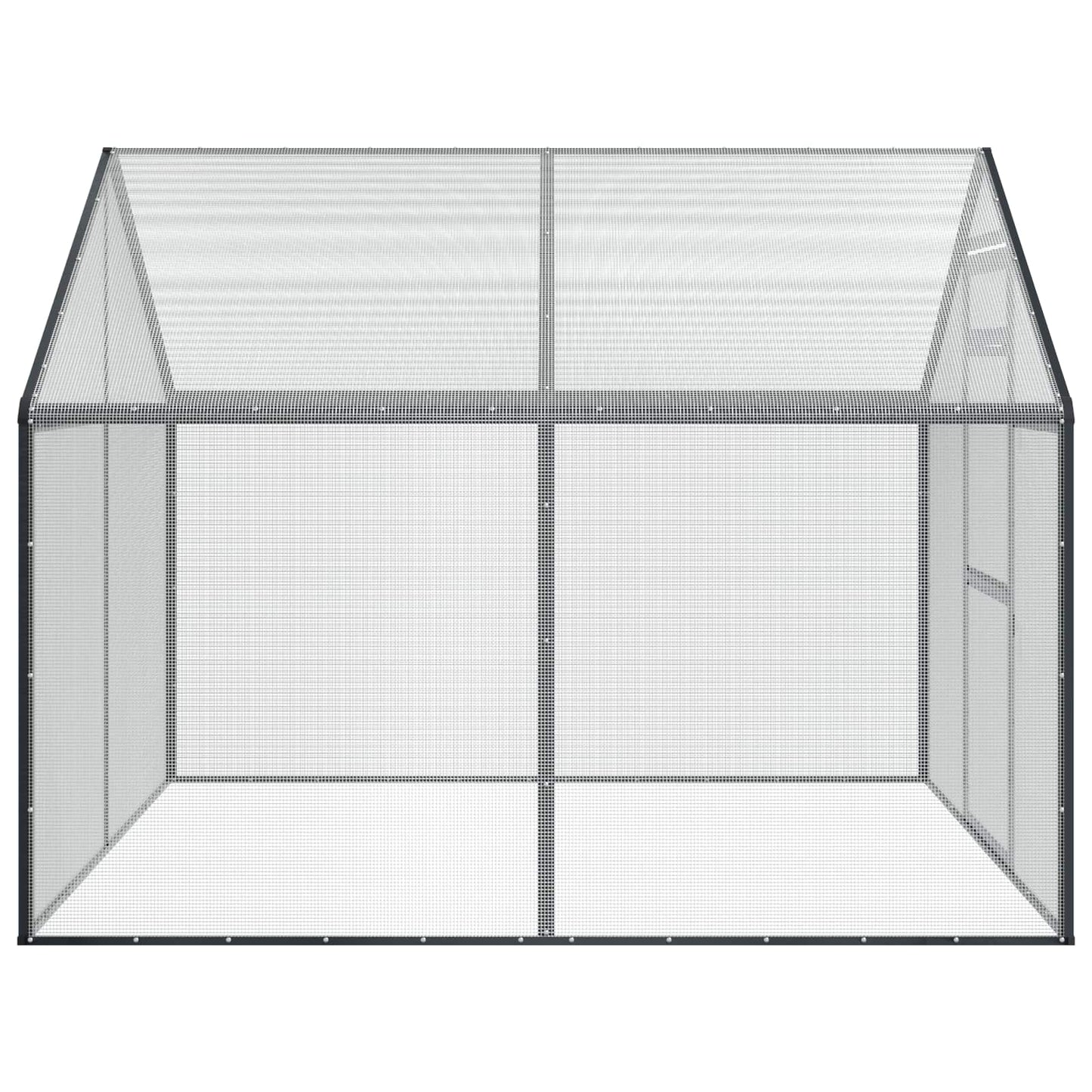 Vogelkooi Antracietkleurig 181,5 x 221 x 173,5 cm