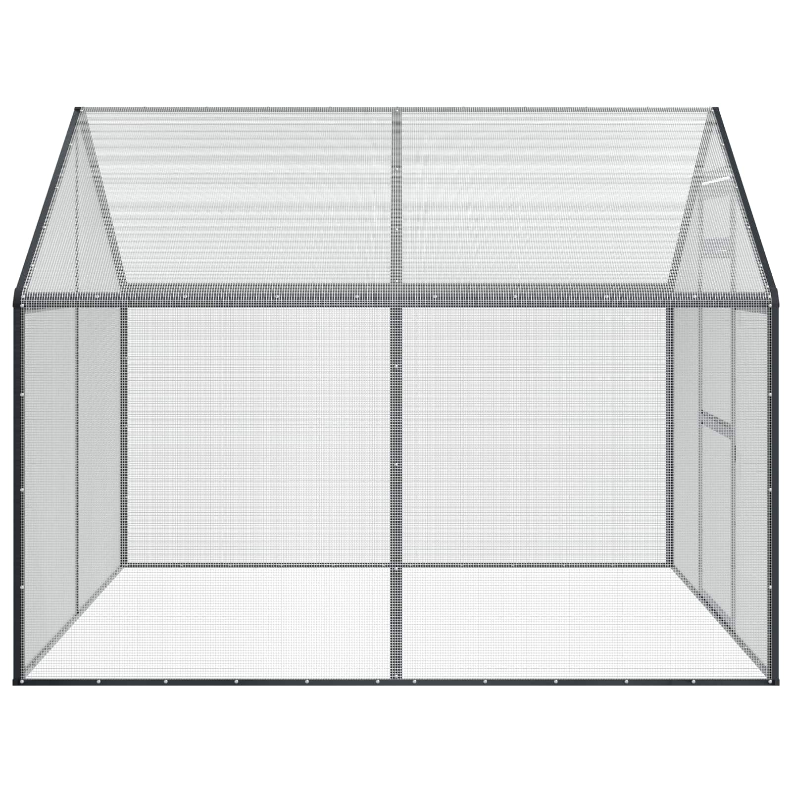 Vogelkooi Antracietkleurig 181,5 x 221 x 173,5 cm